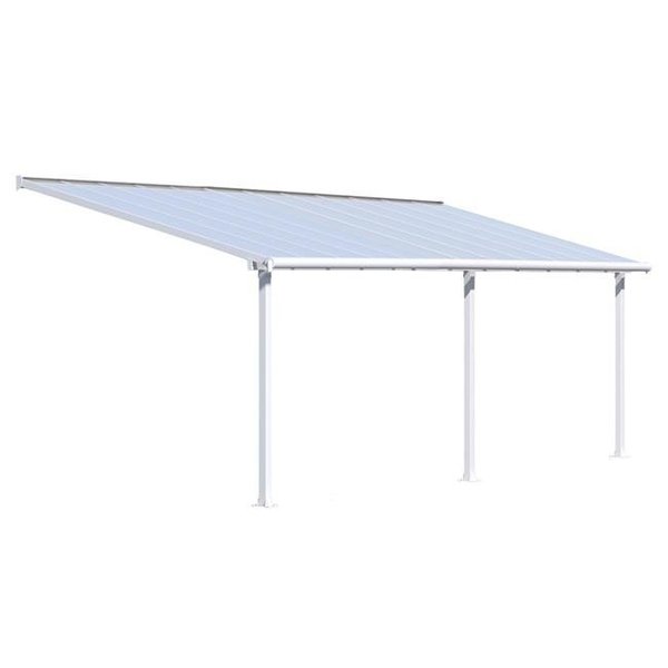 Palram Palram - Canopia HG8824W 10 x 24 in. Olympia Patio Cover - White HG8824W